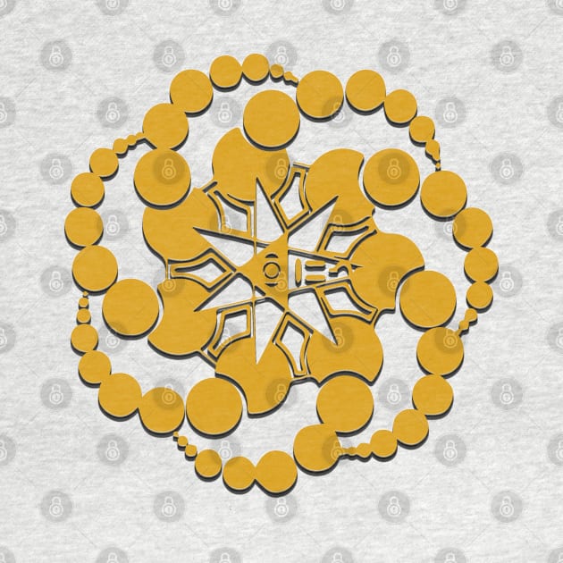 Crop Circle 2 In Gold by Whites Designs